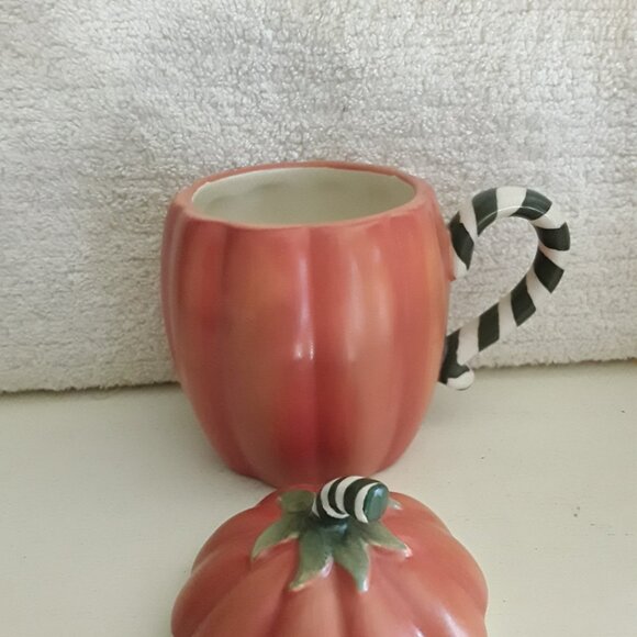 Halloween Display - Ghost Bowl/Planter and Pumpkin Candle Holder - Picture 6 of 8